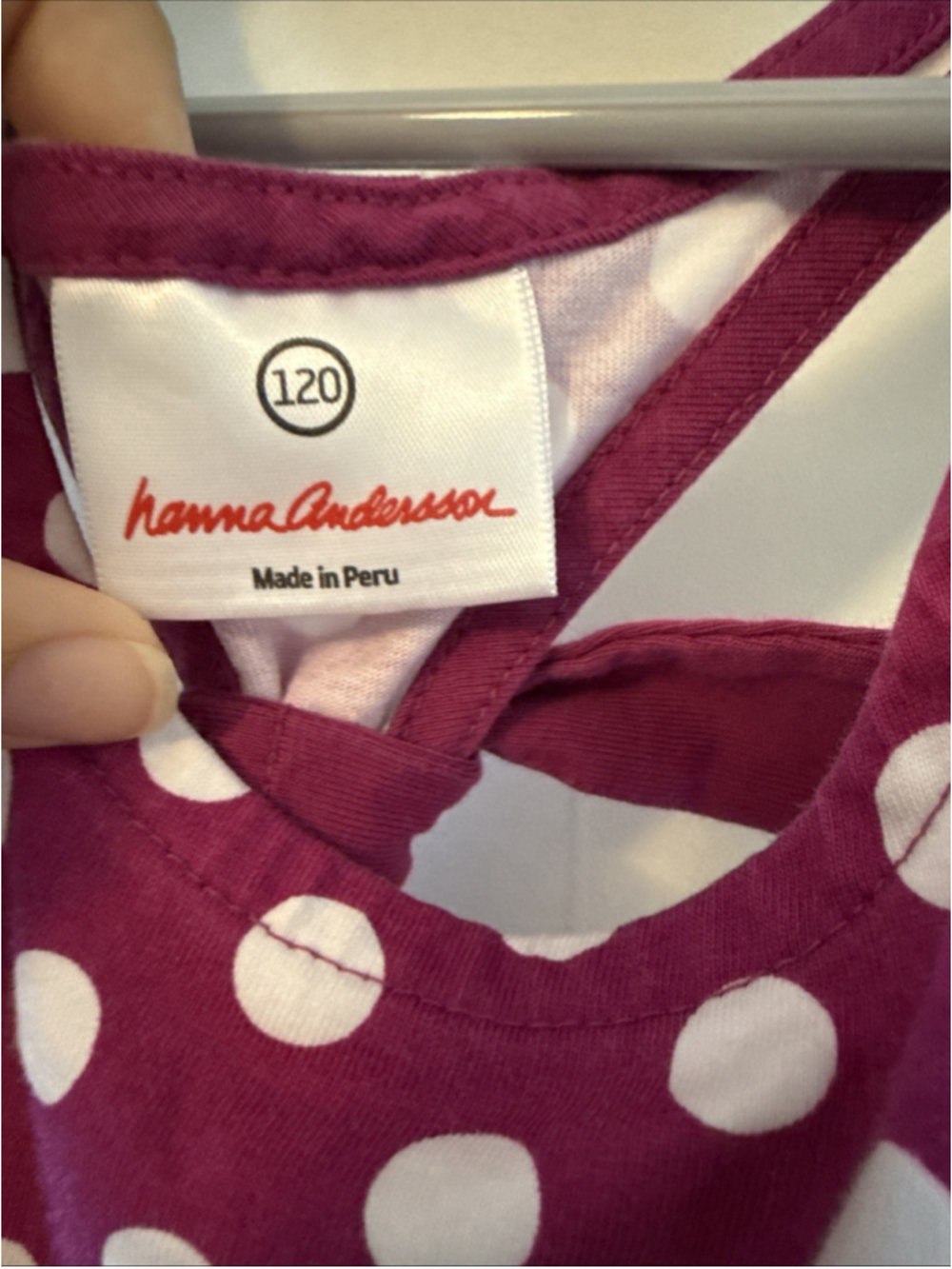 Hanna Andersson Girls Polka For Cotton Dress Racerback Size 6 - Picture 3 of 3